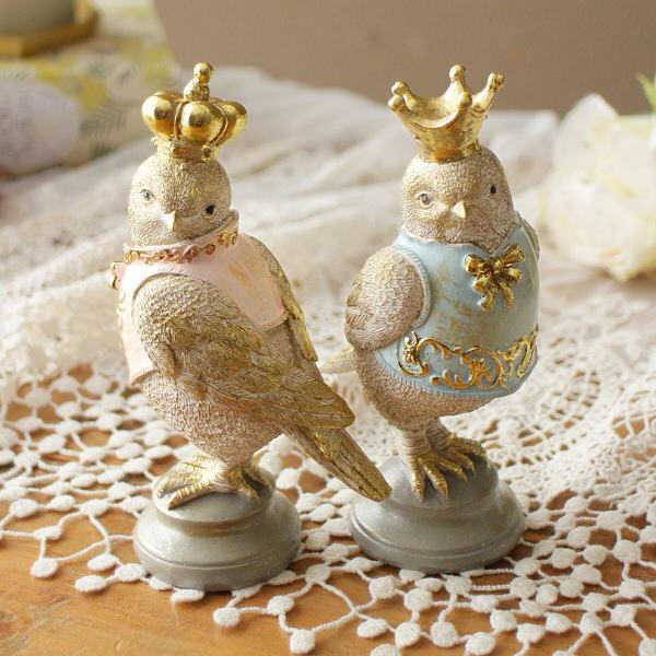 鳥 小鳥 オブジェ おしゃれ 置物 卓上 飾り セット ペア ゴールド