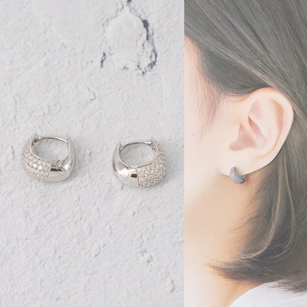 TOM WOOD（トムウッド） ピアス シルバー アイスハギーズパヴェ Ice