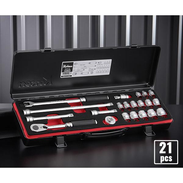 Ko-ken（コーケン） Z-EAL 9.5sq. 21点 ソケットレンチセット 3286Z Ko