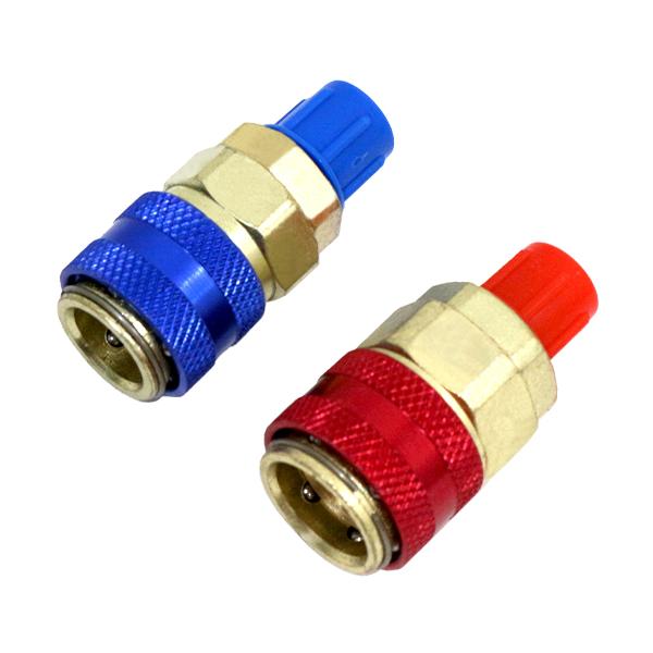 R134a用 高圧用 低圧用 クイックカプラー セット エアコンガスチャージ