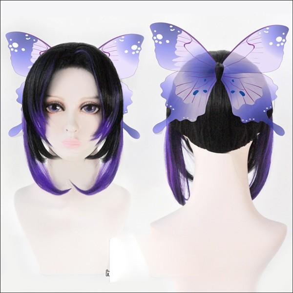 コスプレウィッグ 鬼滅の刃 胡蝶 しのぶ（こちょう しのぶ） 耐熱