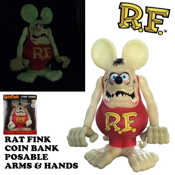 RAT FINK（ラットフィンク） フィギュア 蓄光タイプ 特大 貯金箱