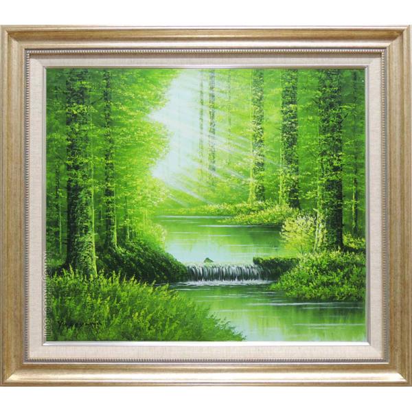 絵画 油絵 陽光 (横山守) 【肉筆】【油絵】【日本の風景】【10号