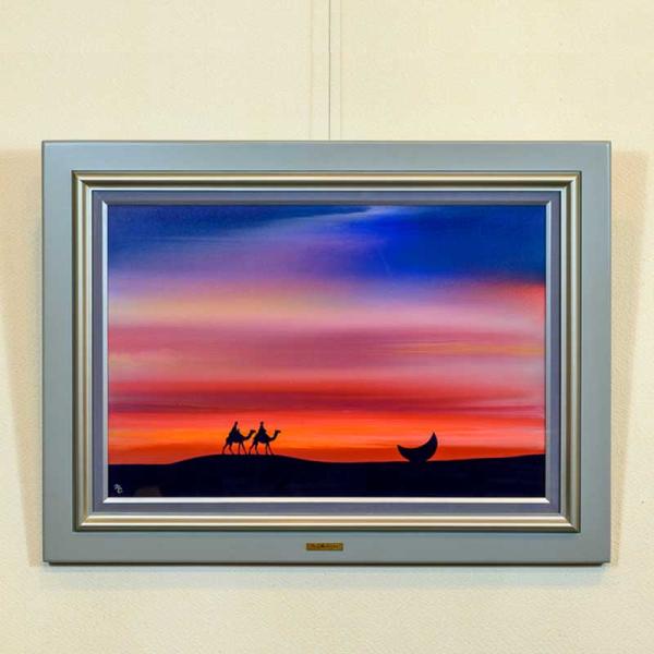 空飛ぶ前衛美術画家 糸川裕志のアクリルカラーによる富士山と江ノ島