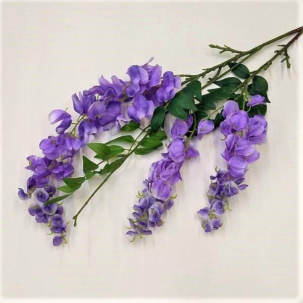 藤（造花・アートフラワー）花3房付き : フラワーデコレーション