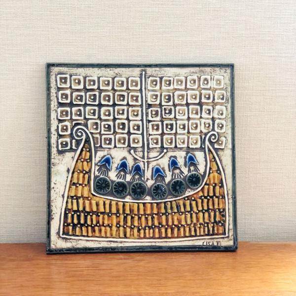 北欧 Gustavsberg Lisa Larson UNIK グスタフスベリ リサラーソン 陶板