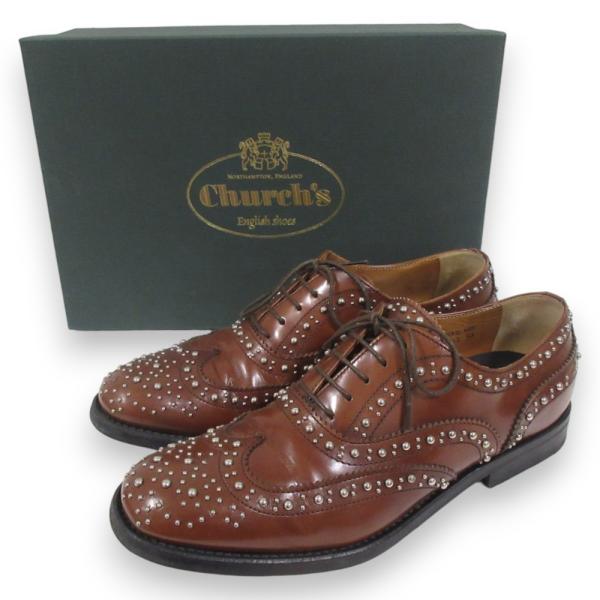 Church's（チャーチ） 良品 バーウッド レザー スタッズ ドレス