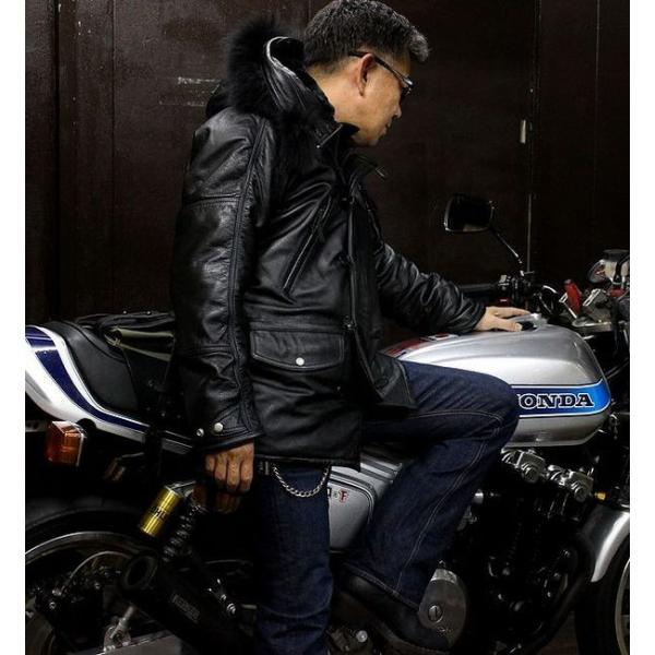 カドヤ（KADOYA） 【N-3R】 ミリタリー レザージャケット サイズ：3L