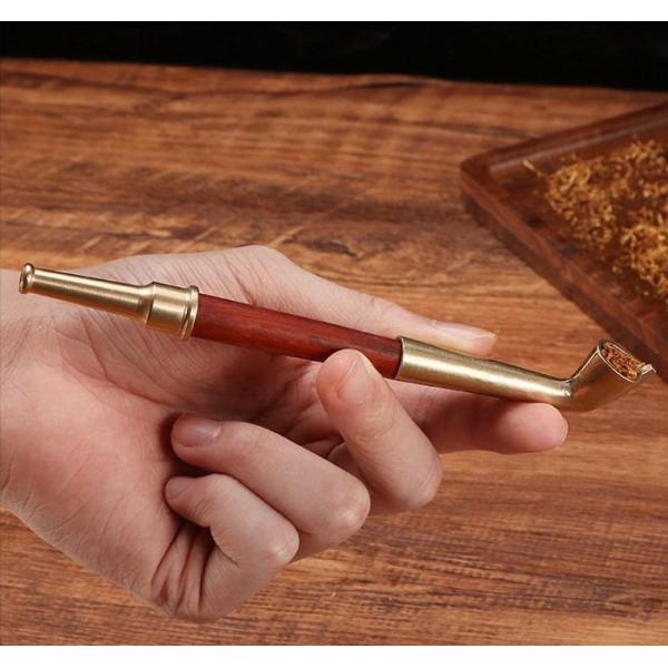 キセル ショート タイプ 喫煙具 煙管 えんかん タバコ管 天然木 銅