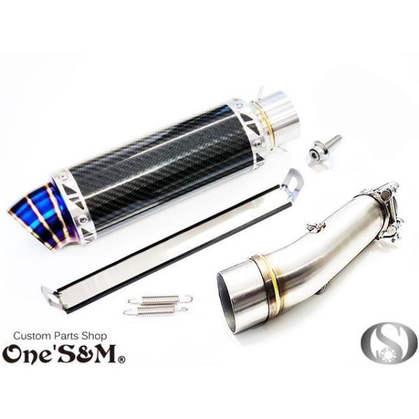 送料込！ 純正エキパイ対応 50.8φ 中間パイプ付き スリップオン ステン