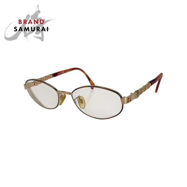 VERSACE ヴェルサーチ ゴールド ブラウン メタル/プラスチック COL 07M