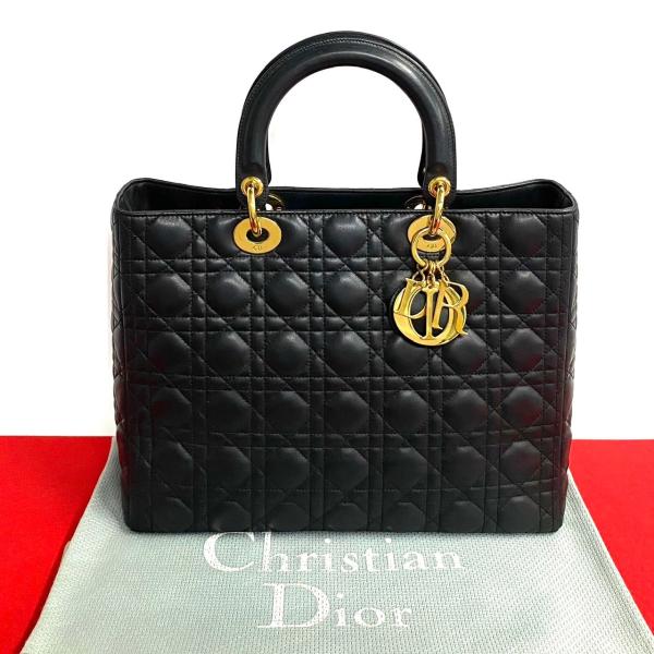 極 美品 Christian Dior ディオール レディディオール カナージュ