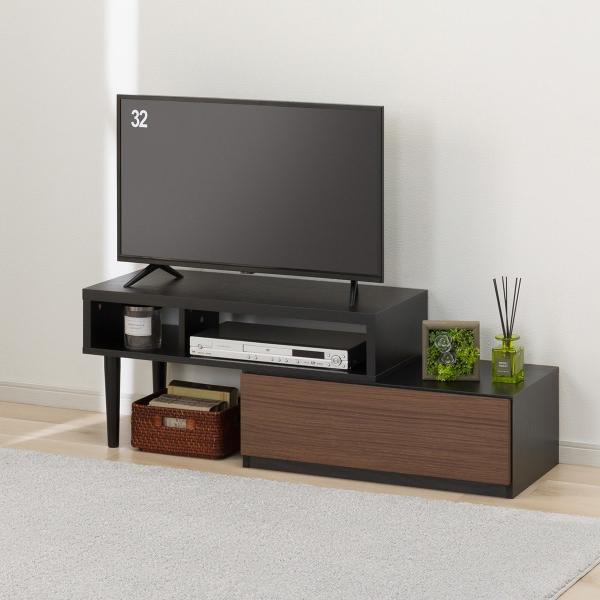 ニトリ（NITORI） 伸長式テレビ台(ローボード GA101N EX79 MBR/BK