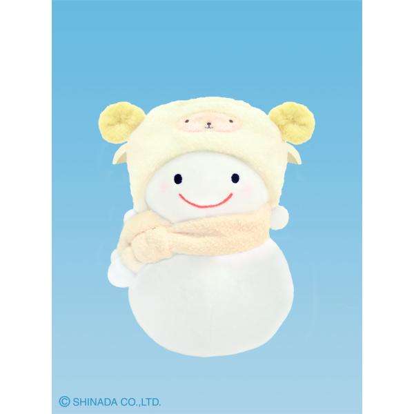 シナダ 雪ダルマちゃん へんしん ひつじ ぬいぐるみ : シナダ