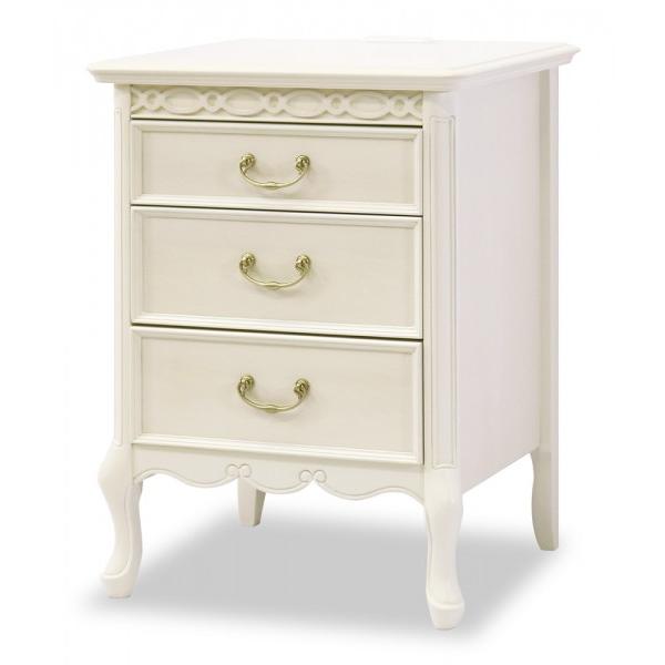 ナイトテーブル サイドテーブル ベッドサイドテーブル 白家具 洋風