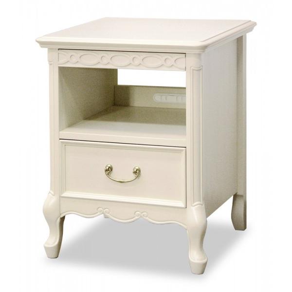ナイトテーブル サイドテーブル ベッドサイドテーブル 白家具 洋風