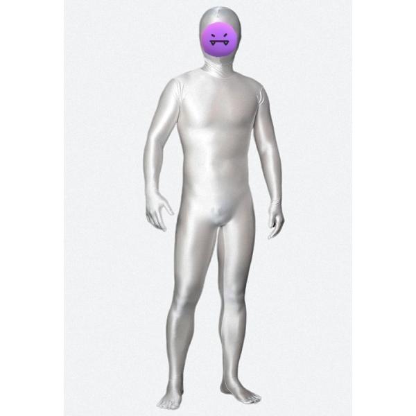 全身タイツ 顔開き 白 男性女性兼用 Sサイズ ゼンタイ コスプレ ZENTAI