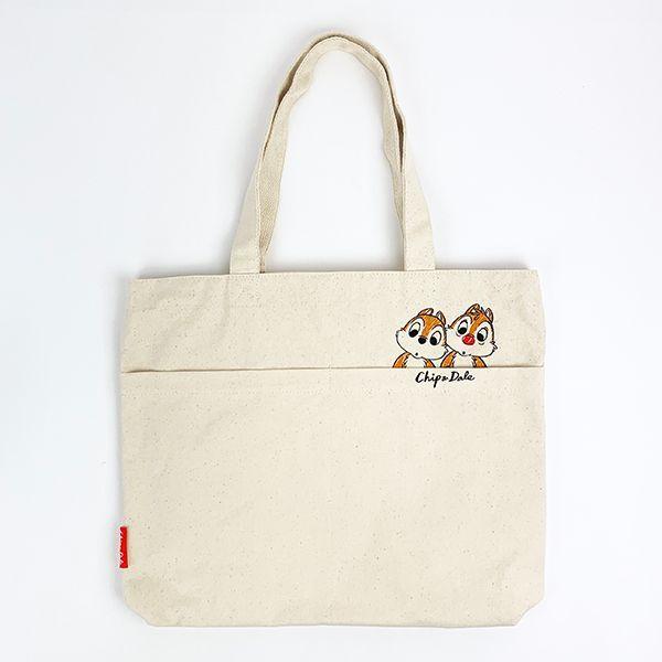 ディズニー チップとデール トートバッグ かばん ポケット付き