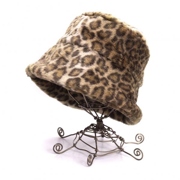 COMME des GARCONS（コムデギャルソン） レオパードファーハット 茶