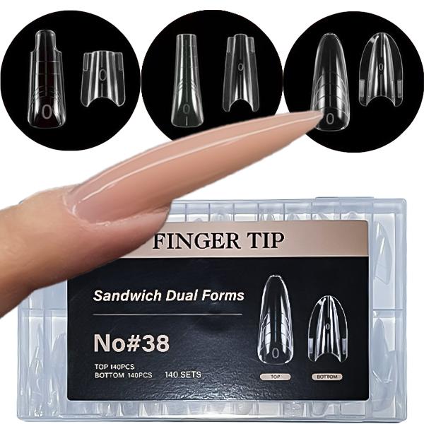 サンドイッチドュアルフォーム 140セッ ト長さだし ロングネイル 長さ