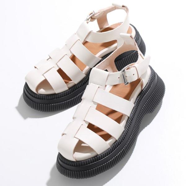 GANNI（ガニー） グルカサンダル Creepers Grid Sandal S2049 4897