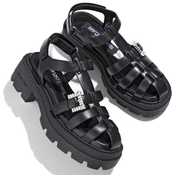 Sergio rossi（セルジオロッシ） サンダル SR TWENTY BUCKLE 025 トゥ