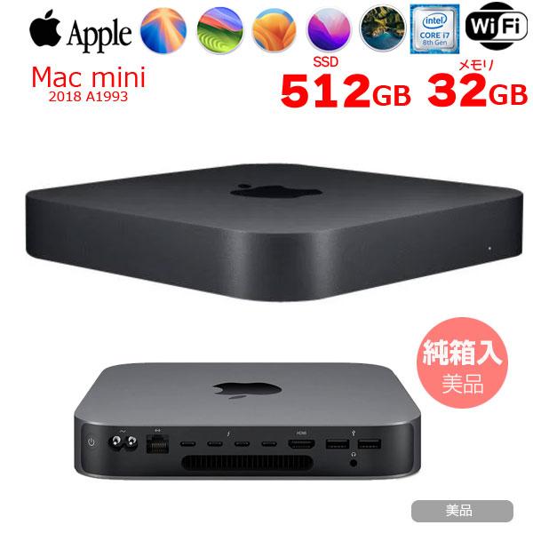 Mac mini 【中古パソコン】Apple MRTT2J/A A1993 2018 小型デスク