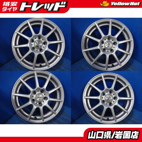 送料無料 中古アルミホイール 4本セット MANARAY SPORT Smart 16インチ