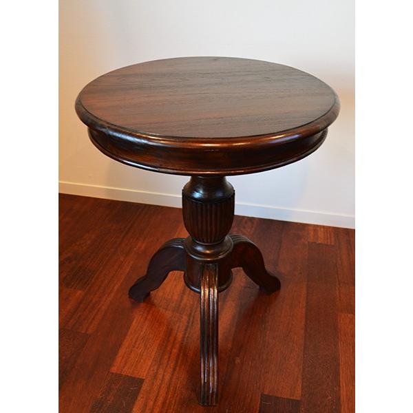 サイドテーブル アンティーク 木製 丸 (ラテス ラウンドテーブルdb