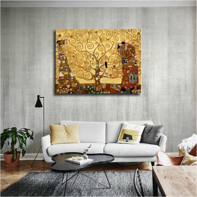 ☆アウトレット☆ 手書き油絵 クリムト生命の木 絵画 インテリア