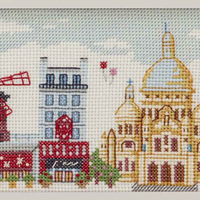 3/10予約】クロスステッチフレーム＜パリの街歩き＞ | リバティ 生地