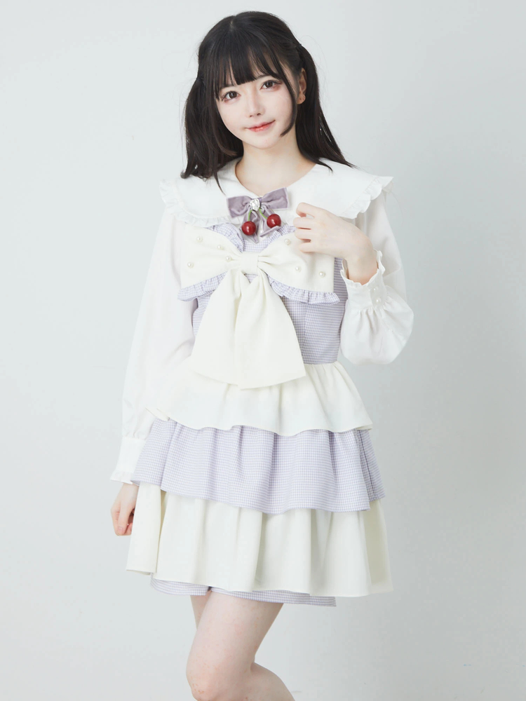 リボンティアードワンピース - Ank Rouge(アンクルージュ)のワンピース