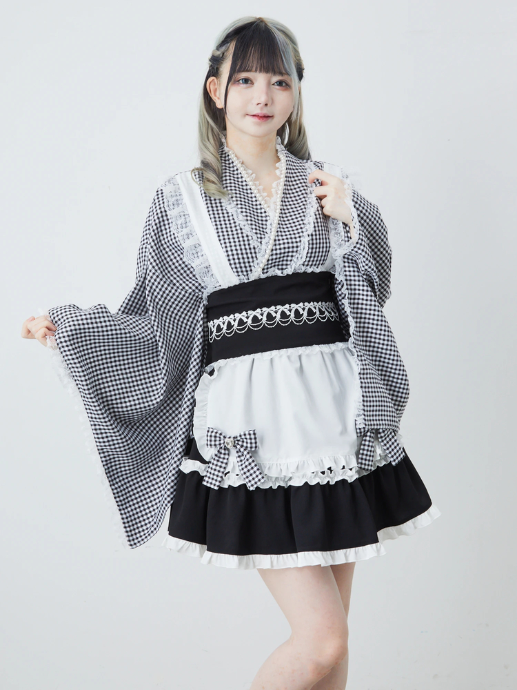 ギンガムメイド浴衣ドレス - Ank Rouge(アンクルージュ)の浴衣