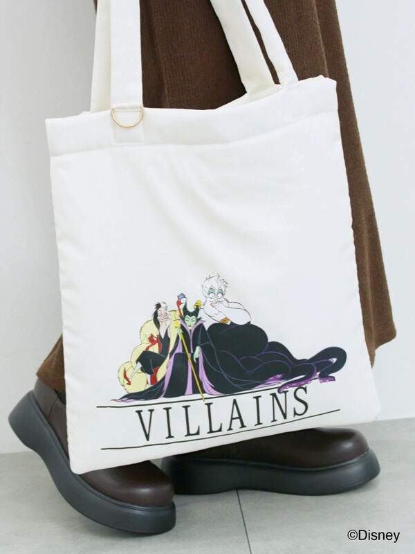 セール】 【Disney】ヴィランズ/トートバッグ（オフホワイト/ブラック