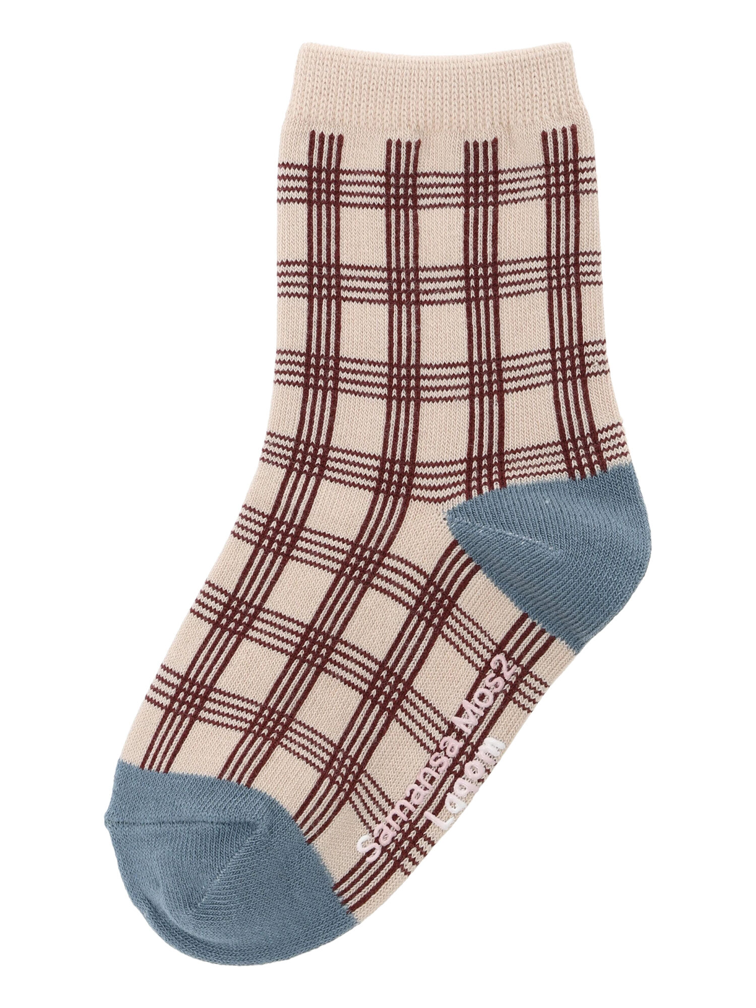 セール】 チェック柄ソックス（ボルドー/マスタード/ブルー/レッグ