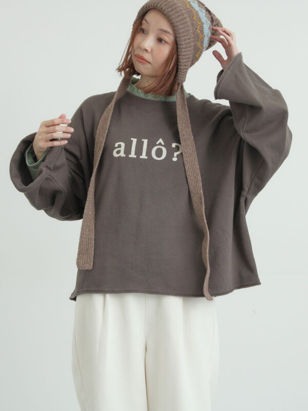 セール】 シンプルロゴアソート裏起毛スウェット（グレー