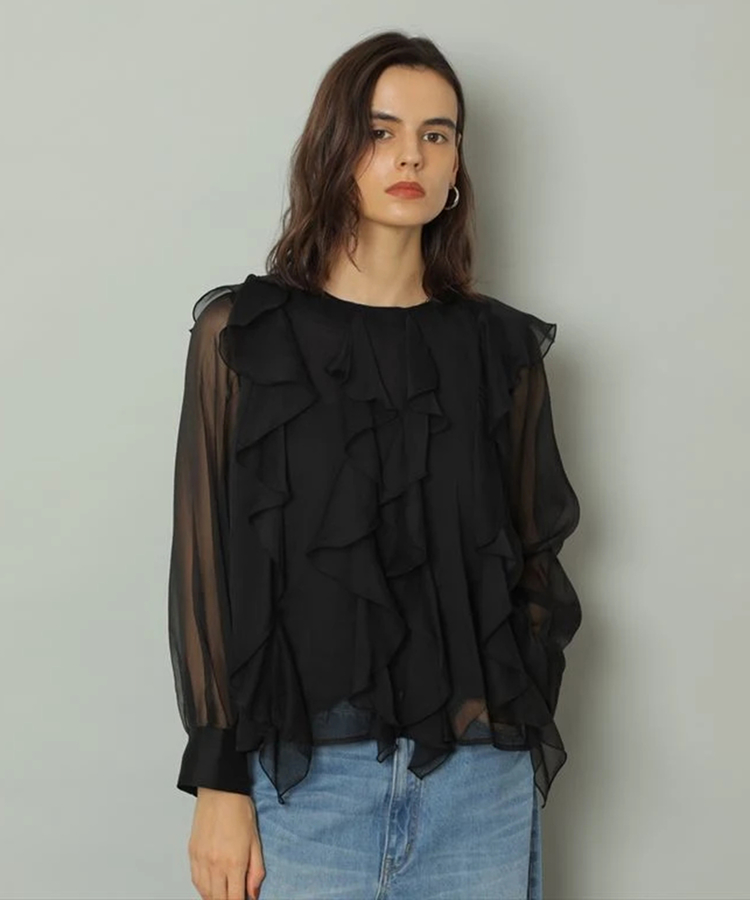 CADUNEカデュネ レースキャミブラウス カデュネ ブラウス ブラック
