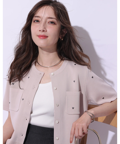 ハート刺繍カラーカーデ | カーデ | Apuweiser-riche（アプワイザー