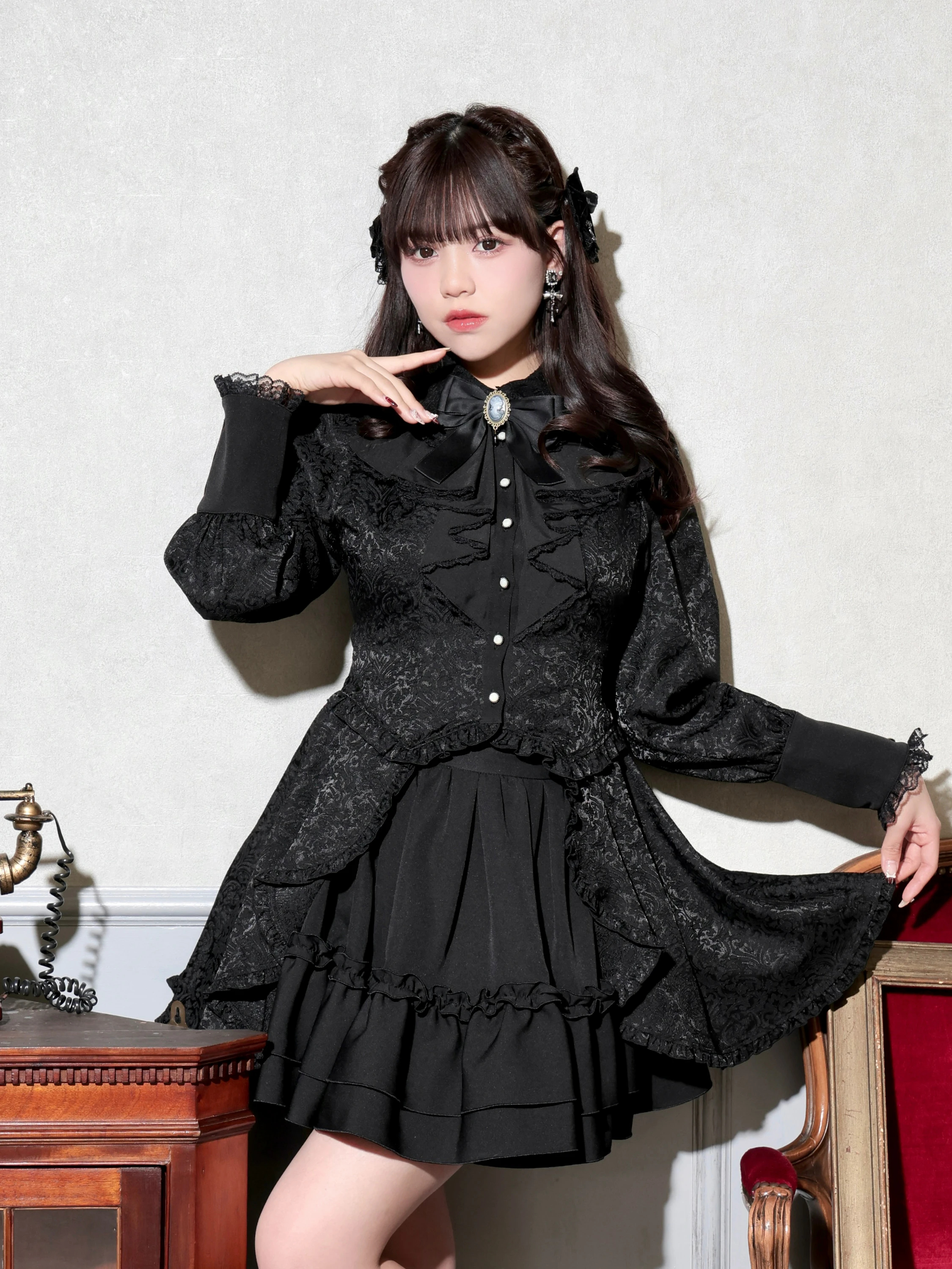 ゴシックラッフルセットアップ（セットアップ｜紫・黒）｜【公式