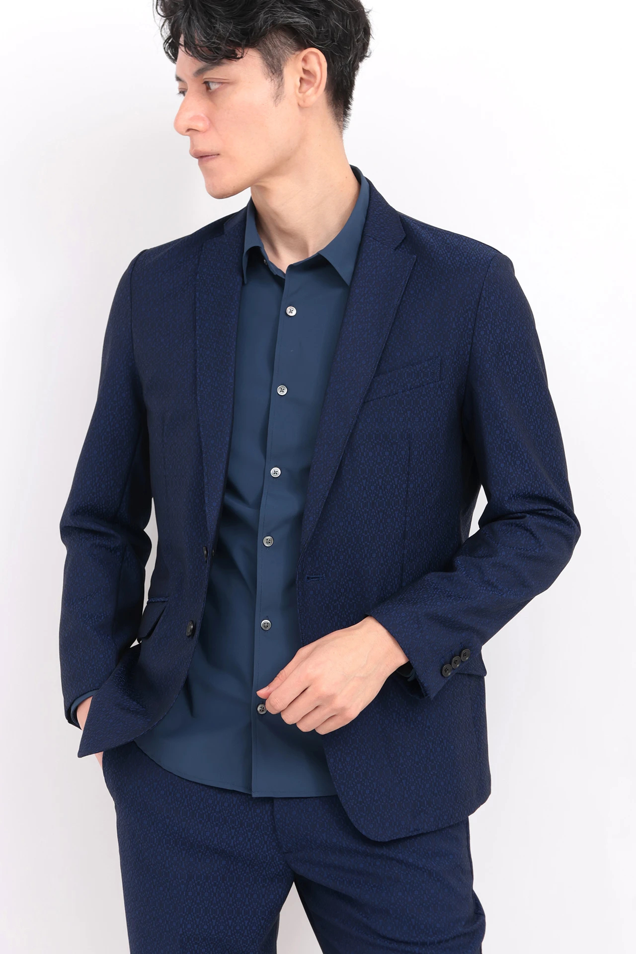 ZERO by TORNADO MART∴TRブライトストレッチジャカードジャケット