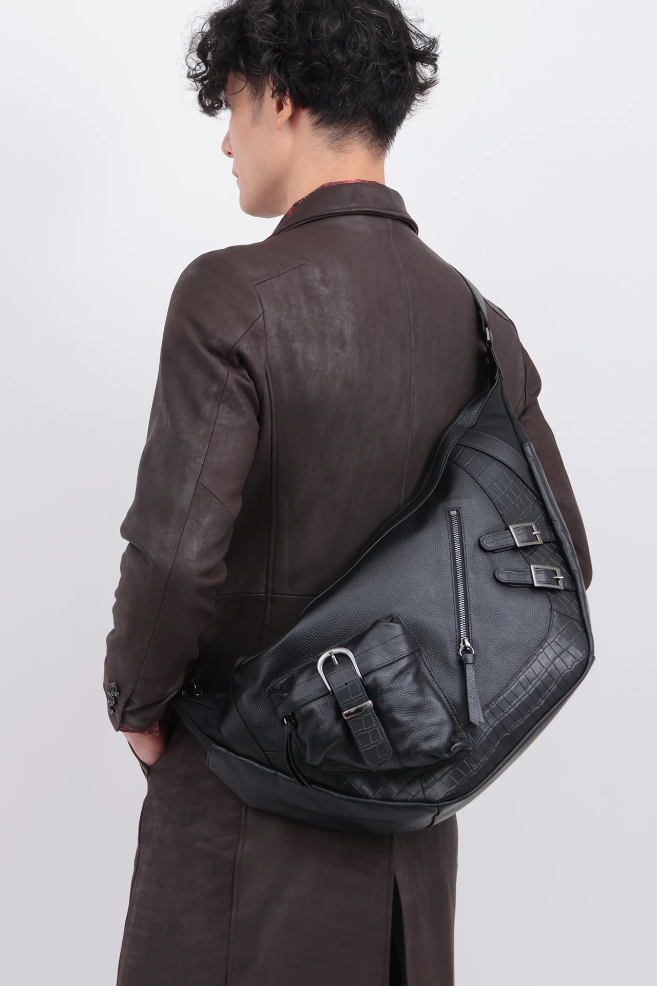 TORNADO MART∴コンビネーションレザーショルダーバッグ / TORNADO