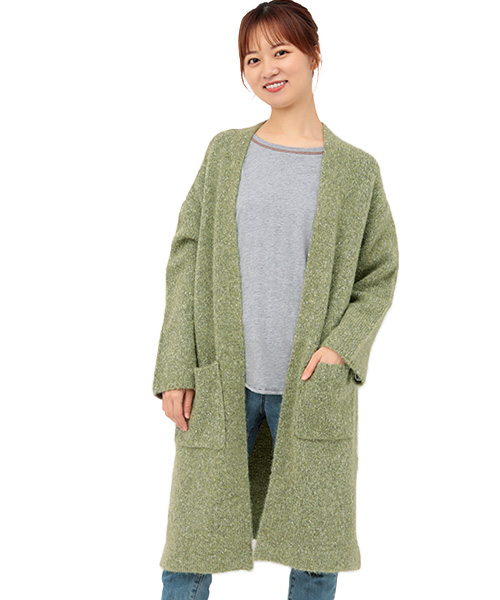 スリットニットロングカーディガン / カーディガン・羽織り