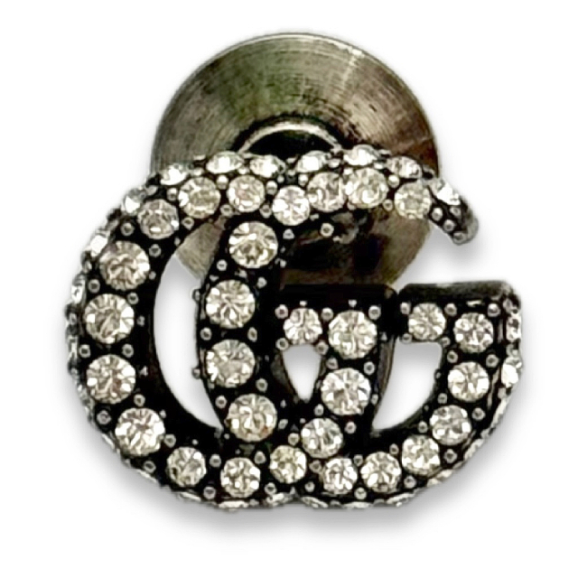 グッチ ピンブローチ | ラインストーンGGロゴ - インポートセレクト