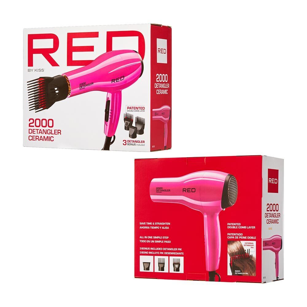 RED by KISS 2000 Ceramic Detangler Hair Dryer 3 Styling