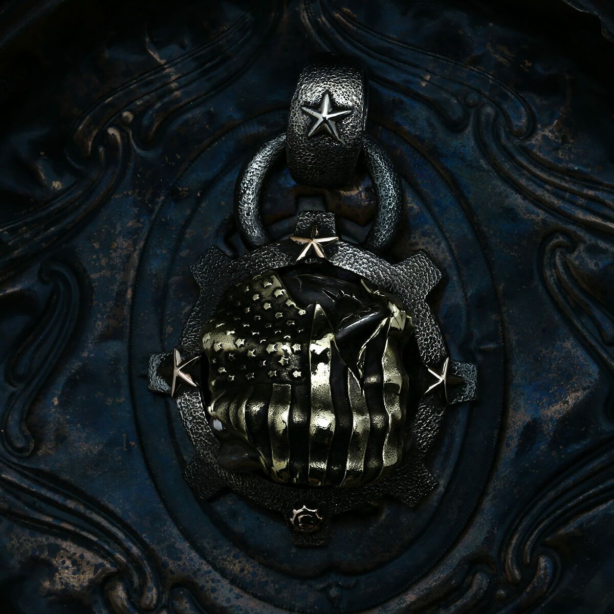 スターリンギア ニュースカルマーブルペンダント w/スカル/アメリカン