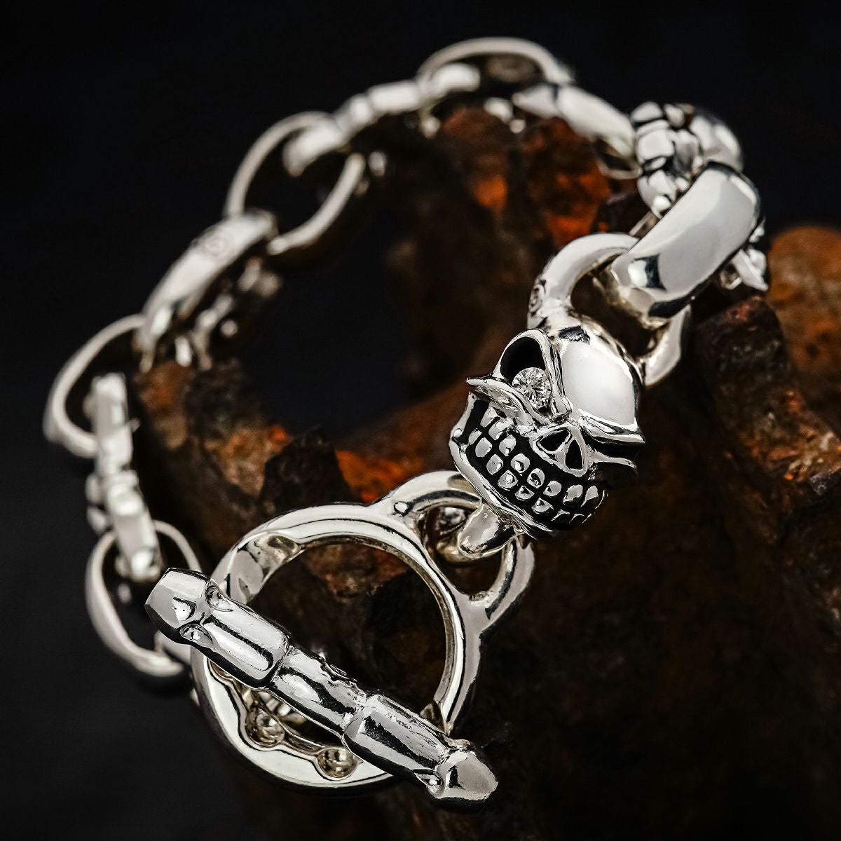 スターリンギア ニュースカルマーブルペンダント w/スカル/アメリカン