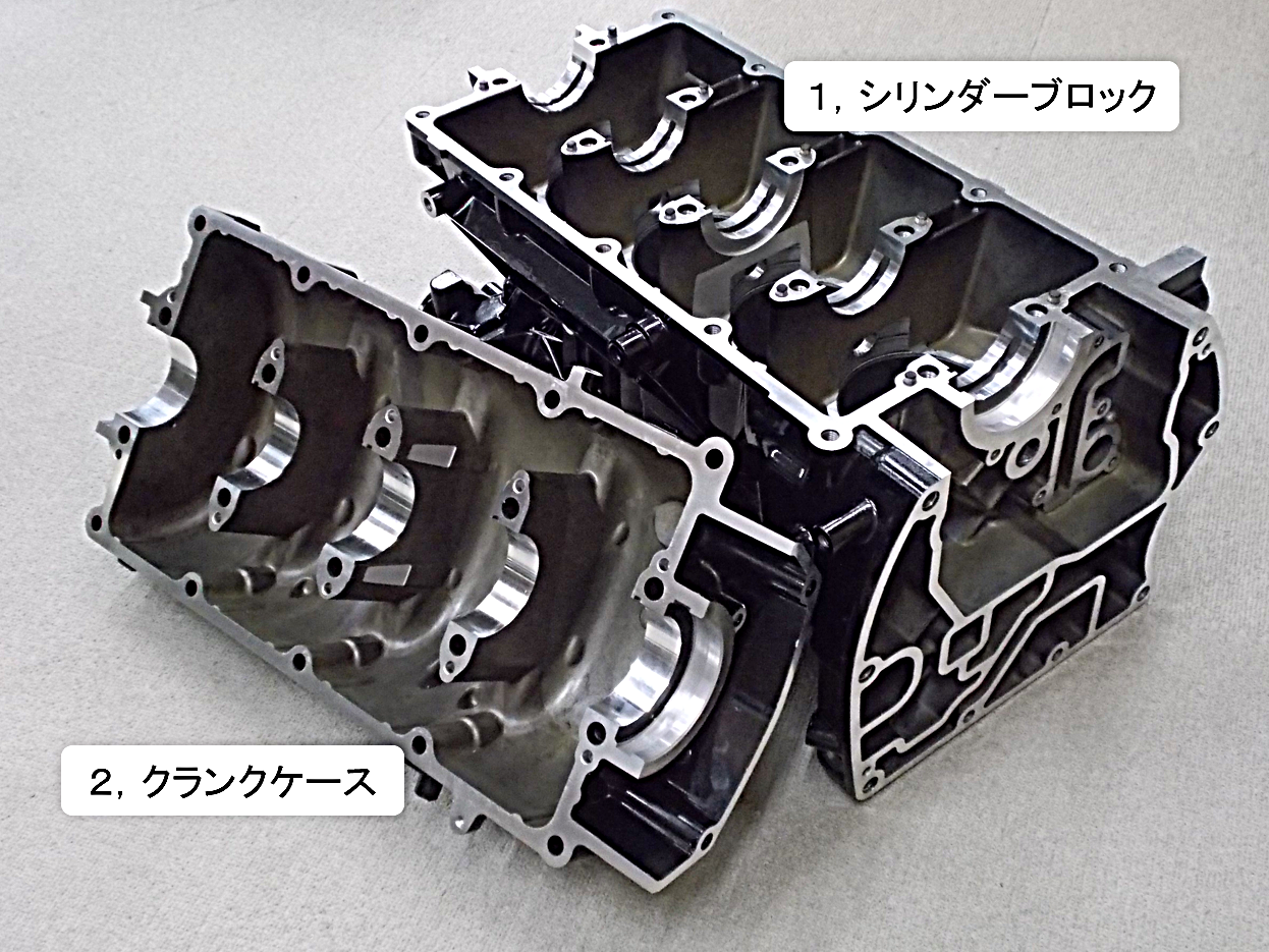 ダイカスト ADC12 2250トン 船外機 シリンダーブロック 鋳ぐるみ