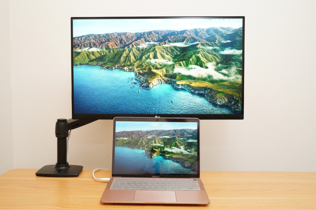 LG 27UL850-Wレビュー | MacとUSB-Cケーブル1本で接続。4Kの定番