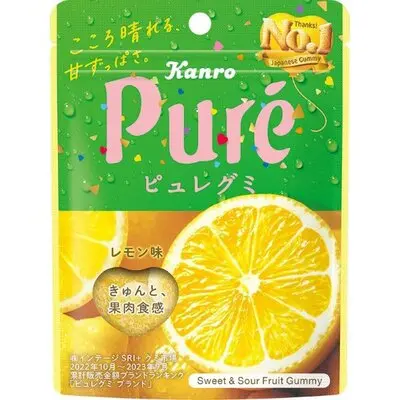 Kanro Puré Juicy Lemon Gummy (KANRO カンロ ピュレグミ レモン 56g