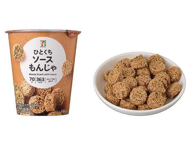 Seven Premium Monja Snack with Sauce (ひとくちソースもんじゃ
